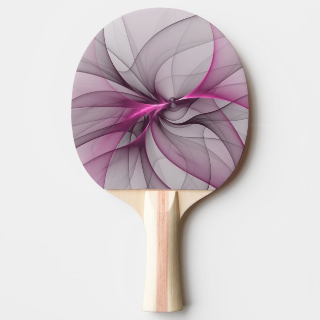 Elegant Chaos Modern Abstrakt Rosa Fractal Art Pingisracket (Framsidan)