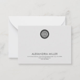 Elegant Charcol Grått Business Note Card Anteckningskort