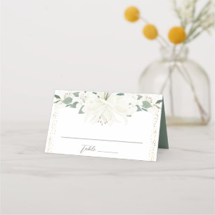 Elegant Charm Grönt Wildblomma Bröllop Placeringskort