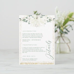 Elegant Charm Grönt Wildblomma Bröllop Tilläggskort