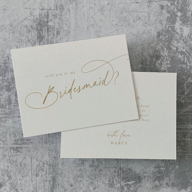Elegant Charm Ivory, blir du mitt Bridesmaid-kort Inbjudningar (Skapare uppladdad)