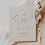 Elegant Charm Ivory Guld Inbjudningskort för möhip<br><div class="desc">Denna elegant charm elfenben guld inbjudningskort för möhippa är perfekt för en enkel möhippa. Den moderna minimalistiska designen har tidlös vintage kräm och guld romantisk kalligrafi med bohemisk saga stil.</div>