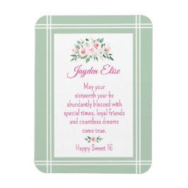 Elegant Charm. Personlig 16 kortmagnet Magnet