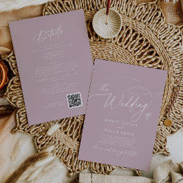 Elegant Charm Rosa bröllop med OSA Inbjudningar