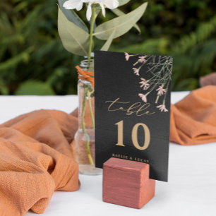 Elegant Charm Vild Flower Bröllop Bordsnummer