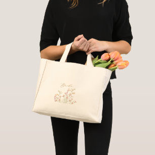 Elegant Charm Vild Flower Bröllop Mini Tygkasse