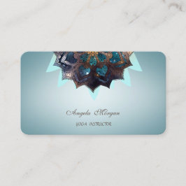 Elegant Charmig Professionell Lotusblomma Mandala Visitkort