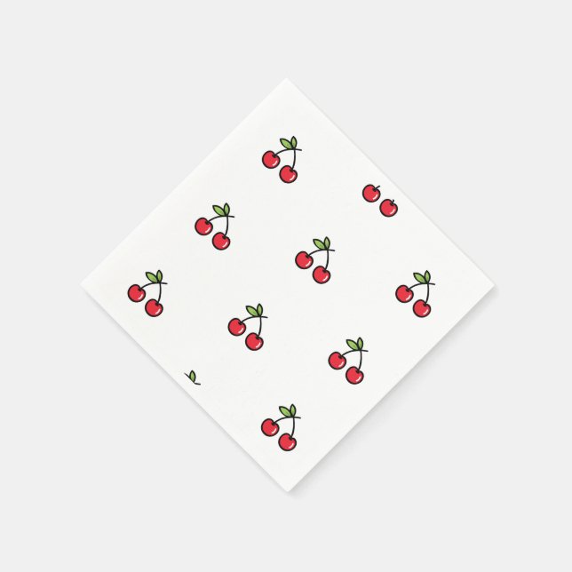 🍒 Elegant & Charming Cherry Napkins 🍒 Pappersservett (Hörn)