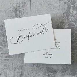 Elegant Charta blir mitt Bridesmaid-kort Inbjudningar