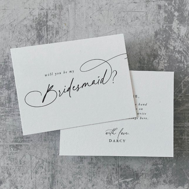 Elegant Charta blir mitt Bridesmaid-kort Inbjudningar (Skapare uppladdad)