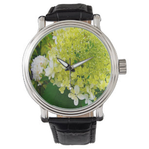 Elegant Chartreuse Grön Limelight Hortensia Armbandsur