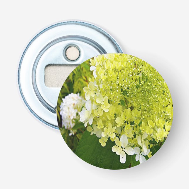 Elegant Chartreuse Grön Limelight Hortensia Flasköppnare (Framsidan)