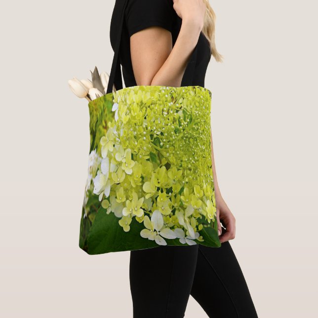 Elegant Chartreuse Grön Limelight Hortensia Tygkasse (Närbild)