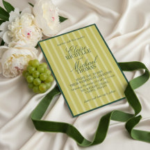 Elegant Chartreuse-randigt mönster Formellt