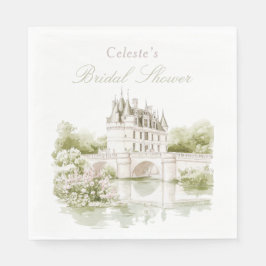 Elegant Chateau French Romance Bridal Shower Pappersservett