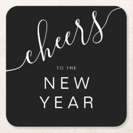 Elegant Cheers nyår Party Underlägg Papper Kvadrat