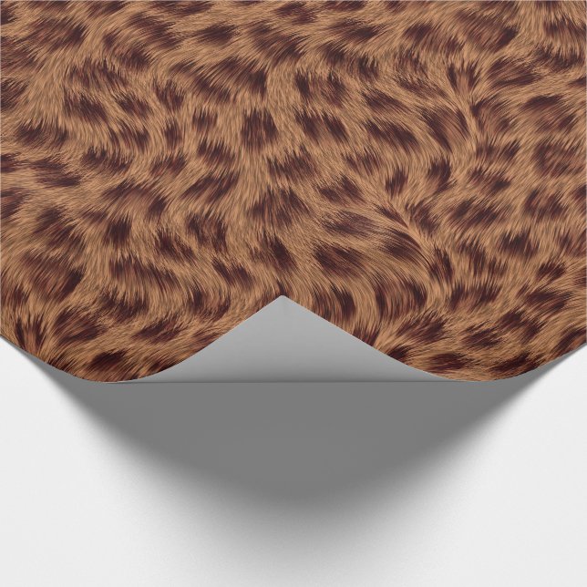 Elegant Cheetah Girl Roligt Animal Print Presentpapper (Hörn)