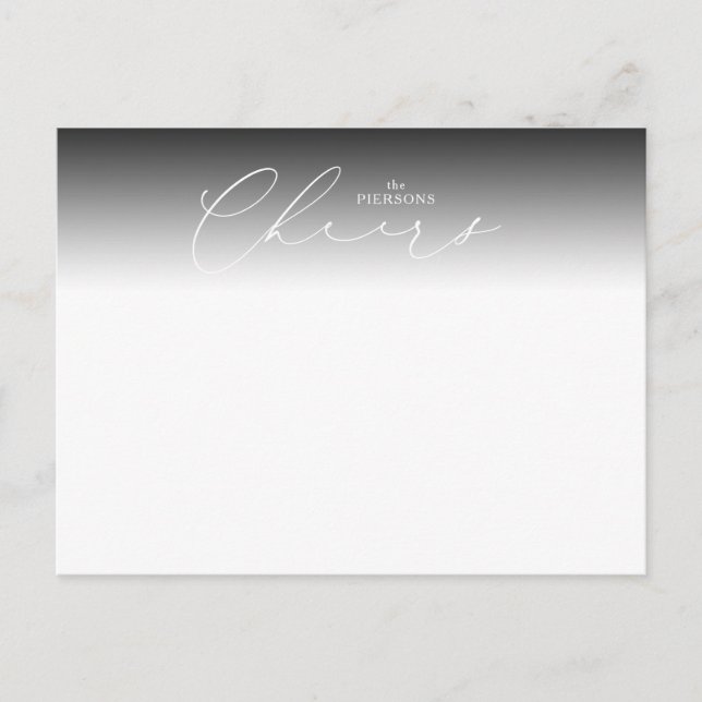 Elegant Chef för nytt årskort liggande vykort (Framsida)