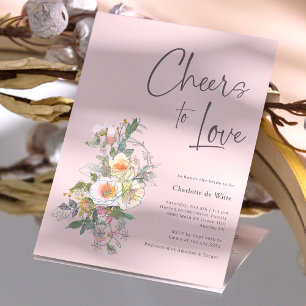 Elegant Chef till Kärlek Hand Lettered Möhippa Inbjudningar