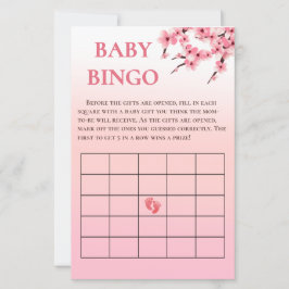 Elegant Cherry Blommar Baby Shower Bingo Game