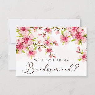 Elegant Cherry Blommar Bridesmaid Frieri