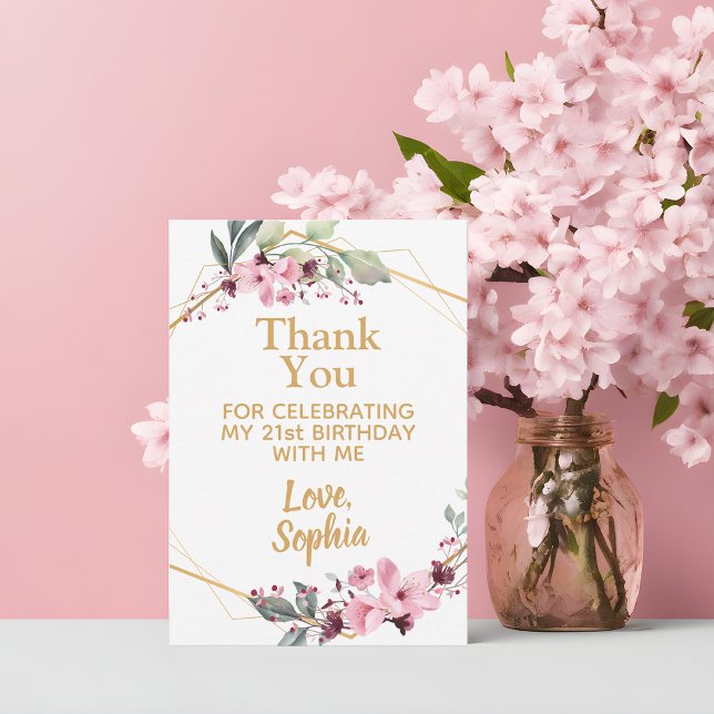 Elegant Cherry Blommar Födelsedag - tack (A Blossoming Thank You! 🌸💖)