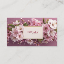 Elegant Cherry Blommar Garland Mauve