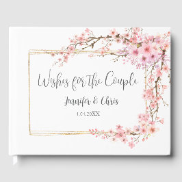 Elegant Cherry Blommar Guest Bok