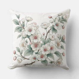 Elegant Cherry-Blommar i Bloom Kudde