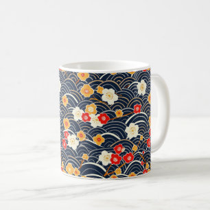 Elegant Cherry Blommar Sömlös Mönster (12) Kaffemugg