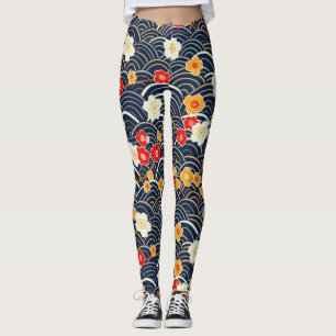 Elegant Cherry Blommar Sömlös Mönster (12) Leggings