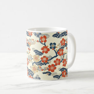 Elegant Cherry Blommar Sömlös Mönster (14) Kaffemugg