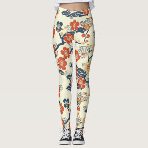 Elegant Cherry Blommar Sömlös Mönster (14) Leggings