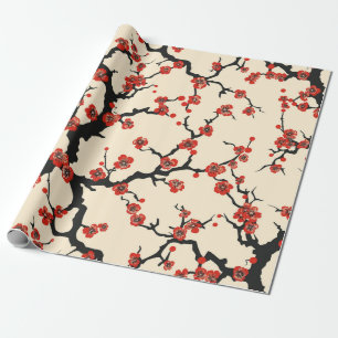 Elegant Cherry Blommar Sömlös Mönster (1) Presentpapper