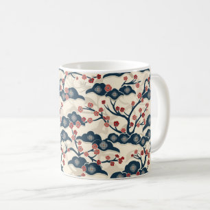 Elegant Cherry Blommar Sömlös Mönster (2) Kaffemugg