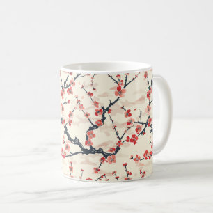 Elegant Cherry Blommar Sömlös Mönster (5) Kaffemugg