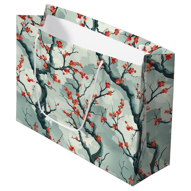 Elegant Cherry Blommar Sömlös Mönster (7) (Framsidan Vinklad)