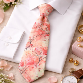 Elegant Cherry Blommar Tie Slips