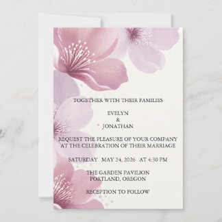 Elegant Cherry Blossom Save the Date Spara Datumet