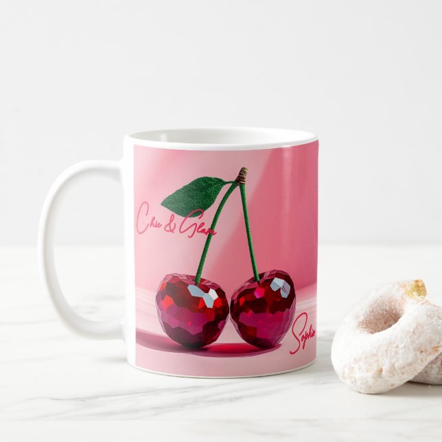 Elegant Cherry Mugg - Ruby Crystal Edition (Med munk)