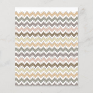 Elegant Chevron Designer's Earth Tone Mönster Flygblad
