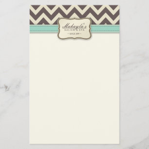 Elegant Chevron Modern Beige, Grönt och Brown Flygblad