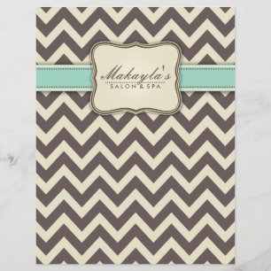 Elegant Chevron Modern Brown, Grönt och Beige Reklamblad