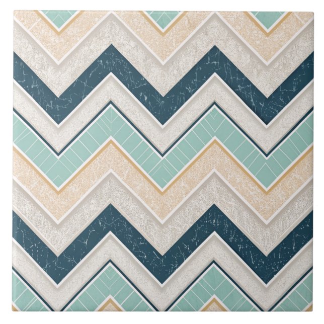 Elegant Chevron-mönster Dekorativ 6" fyrkant Kakelplatta (Framsidan)