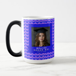 Elegant Chevron-mönstrad examensfest Magisk Mugg