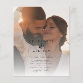 Elegant Chic 2 inbjudan till fotobudgetbröllop