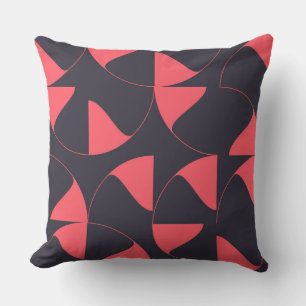 Elegant, chic, abstrakt, cirkelformade geometriska kudde