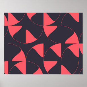 Elegant, chic, abstrakt, cirkelformade geometriska poster