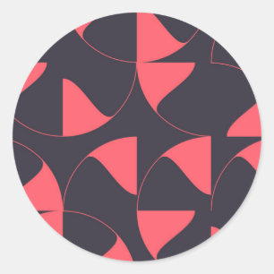 Elegant, chic, abstrakt, cirkelformade geometriska runt klistermärke