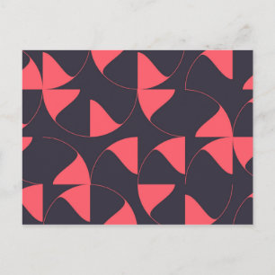 Elegant, chic, abstrakt, cirkelformade geometriska vykort